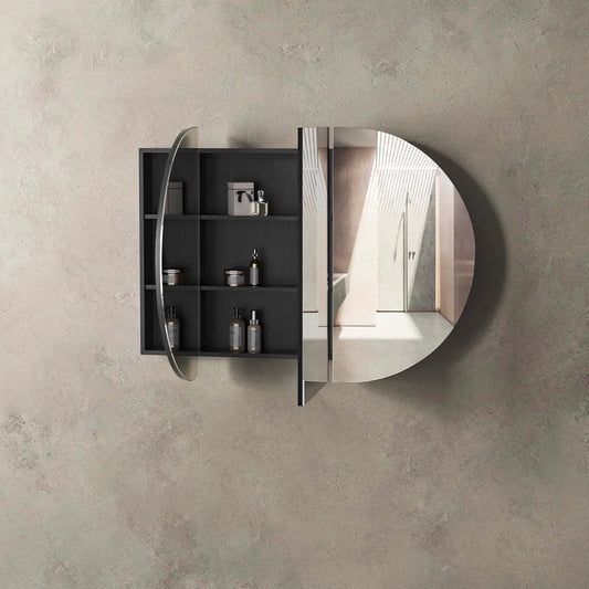 Bondi Black Oak Shaving Cabinet - 1500x900