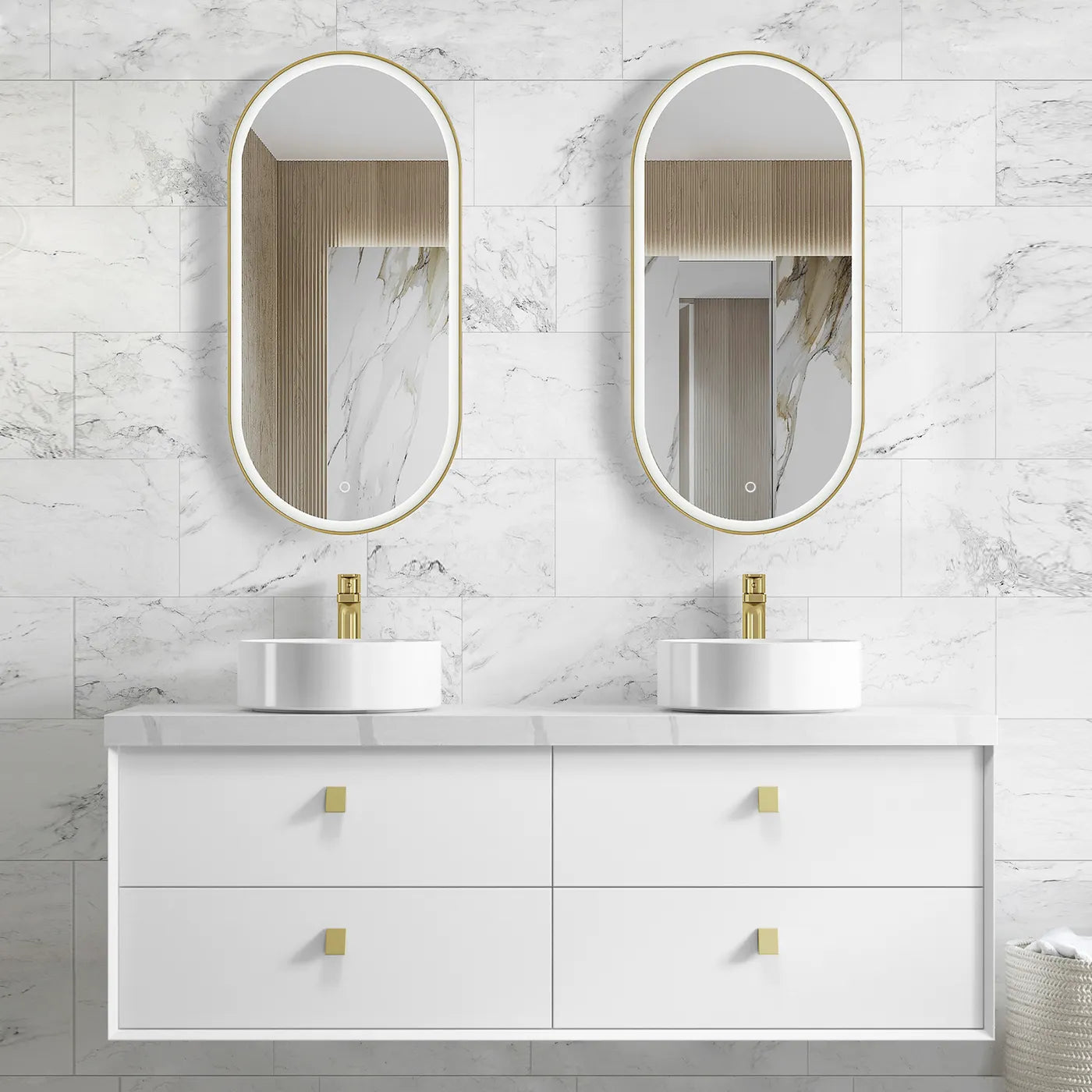 Matte White Boston Vanity - 1500x460