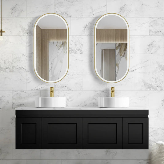 Hampton Matte Black Mark II Vanity - 1500x460