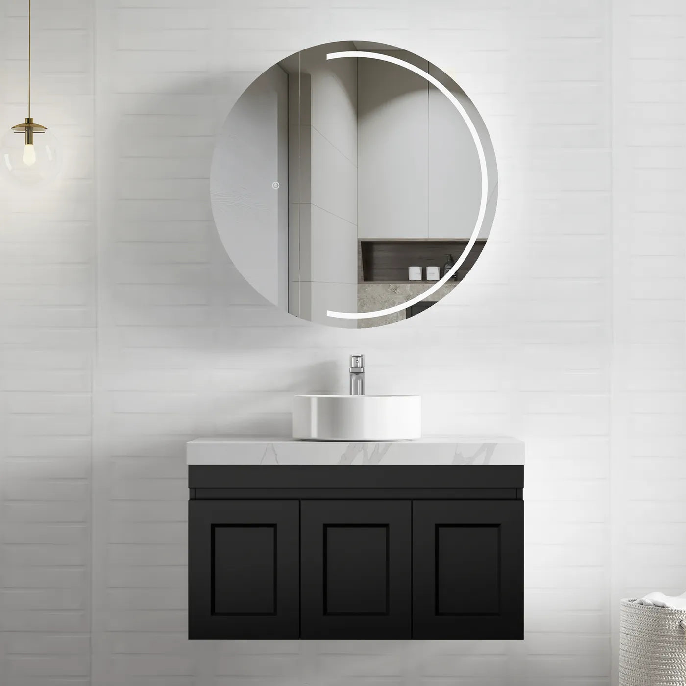 Hampton Matte Black Mark II Vanity - 900x460