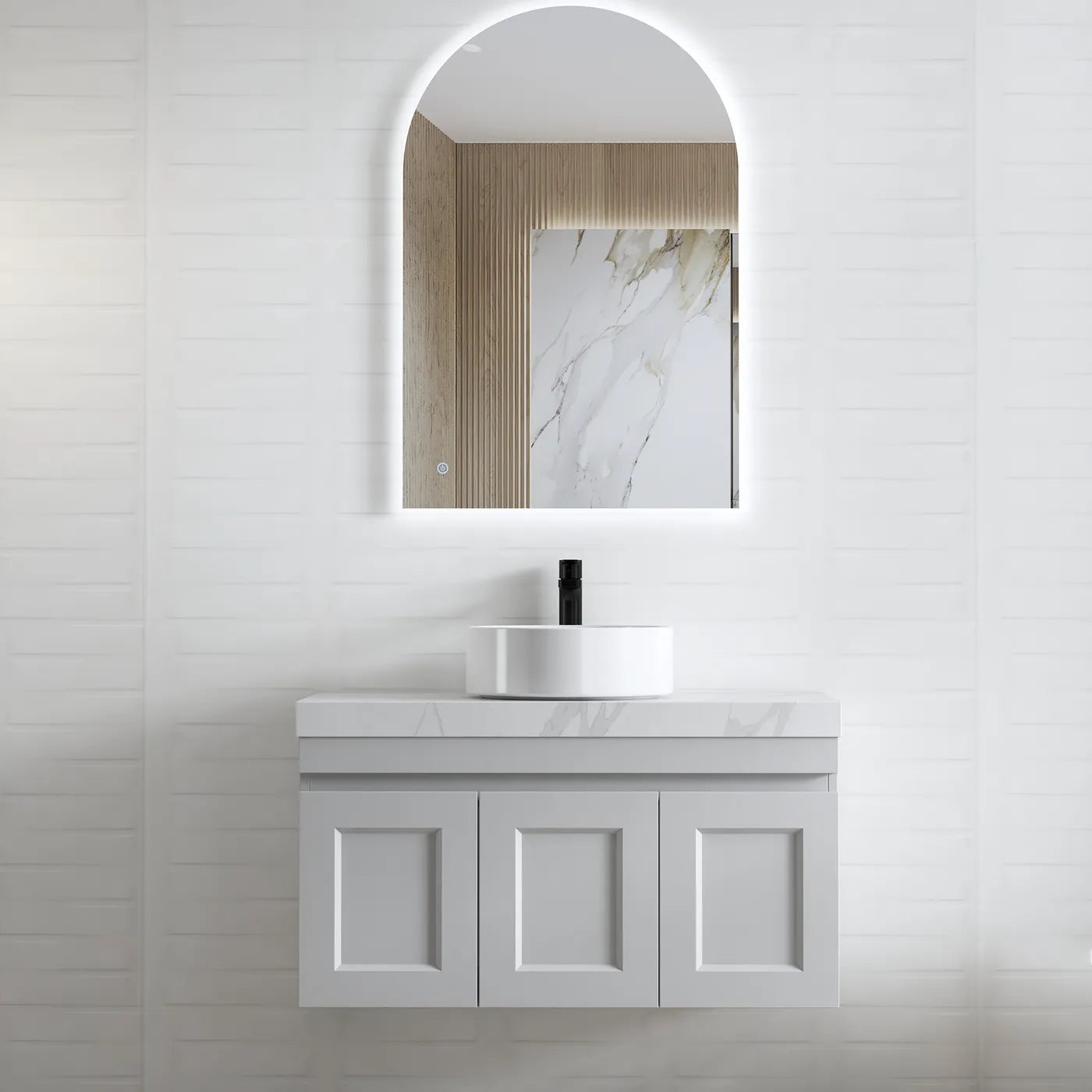 Hampton Matte Light Grey Mark II Vanity - 900x460