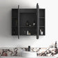 LED Bondi Black Oak Shaving Cabinet - 1200x750