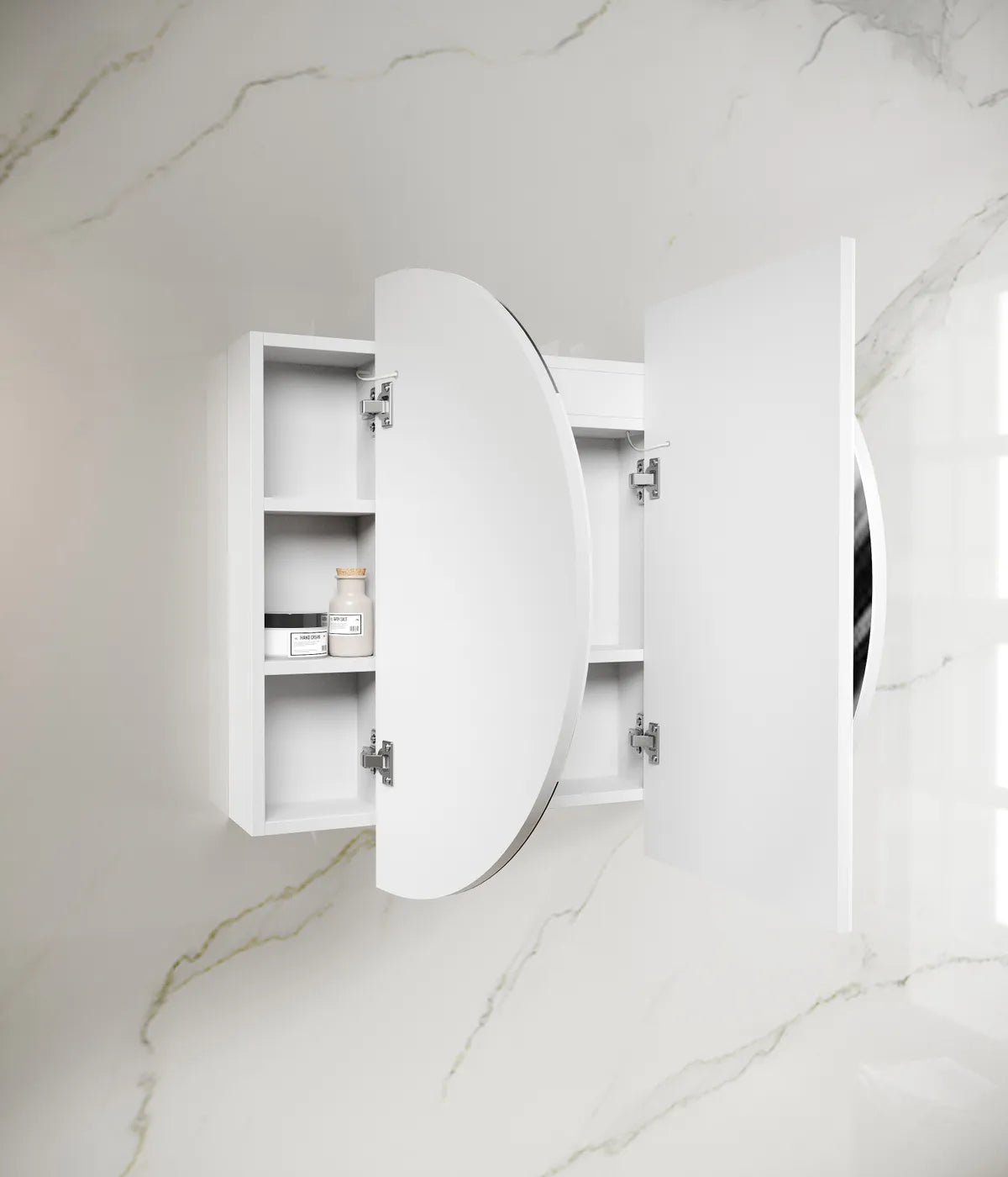 LED Bondi White Shaving Cabinet - 1200x750