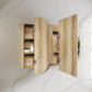 LED Bondi Natural Oak Shaving Cabinet - 1200x750