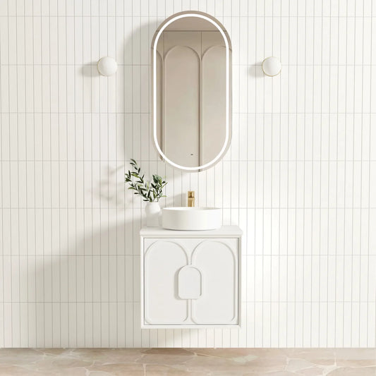 Laguna Matte White Vanity - 600x460