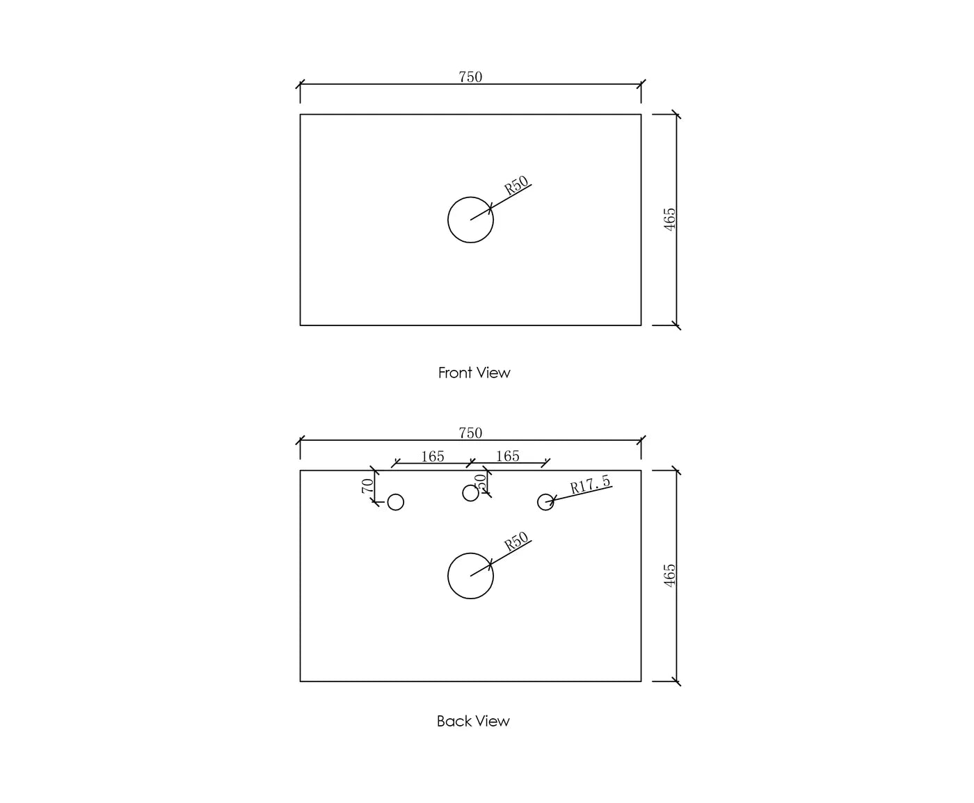 Laguna Black American Oak Vanity - 750x460
