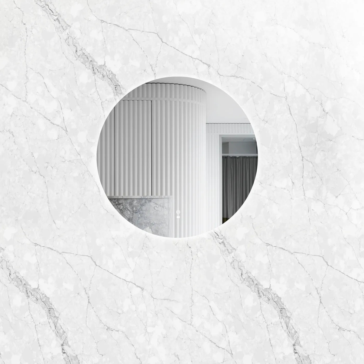 LED Round Frameless Mirror - 800