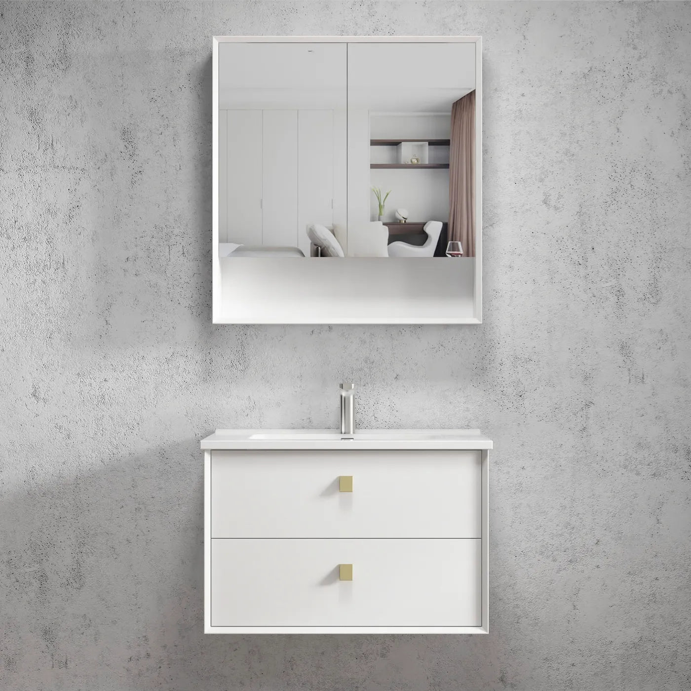 Matte White Boston Vanity - 750x460