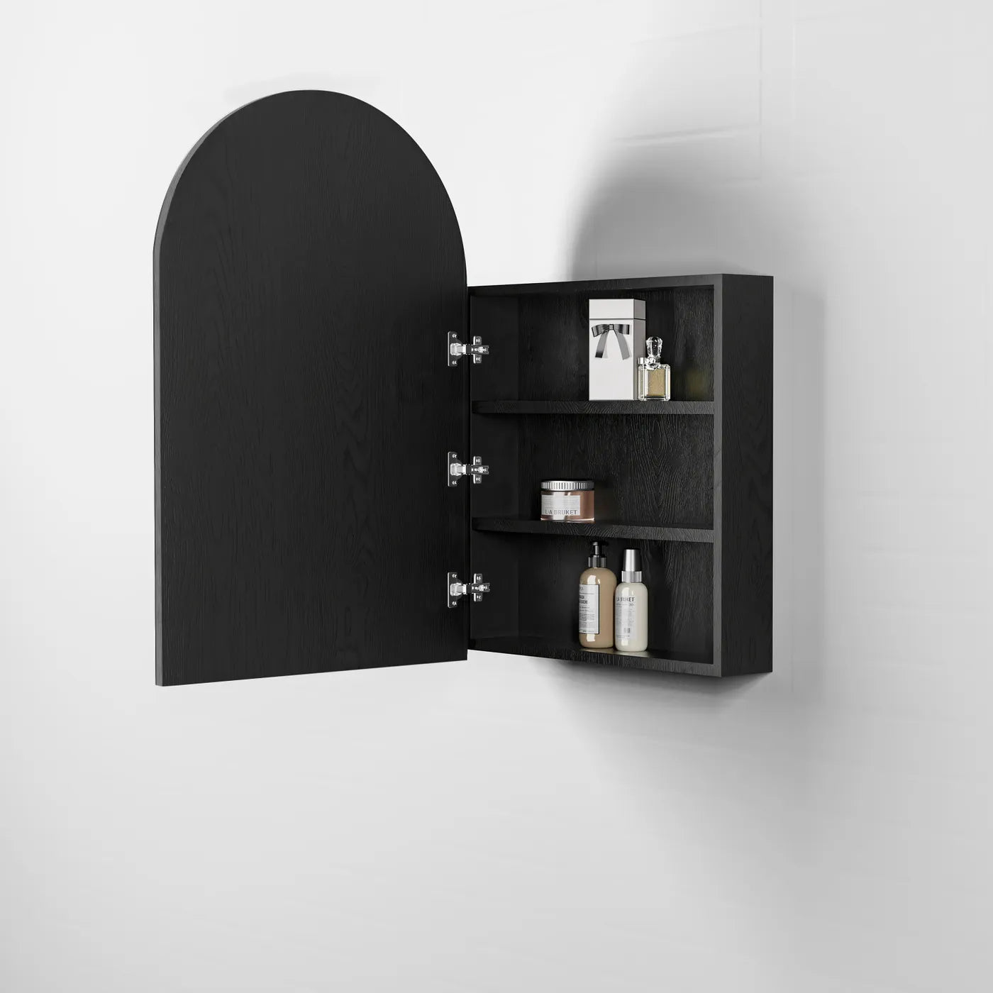 Archie Black Oak Shaving Cabinet - 900x600