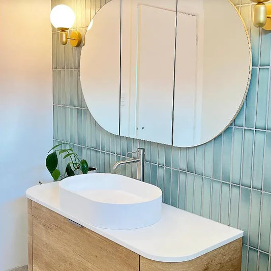 Bondi Natural Oak Shaving Cabinet - 1200x750