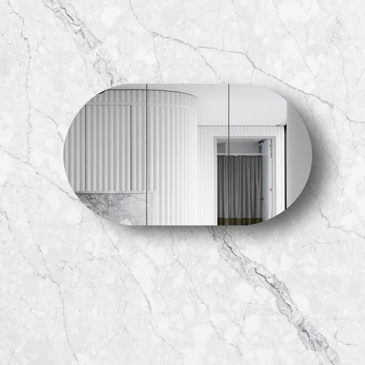 Bondi White Shaving Cabinet - 1500x900