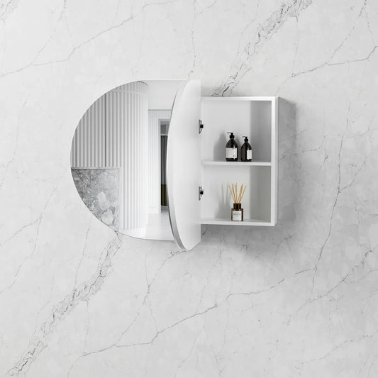 Bondi White Shaving Cabinet - 900x600