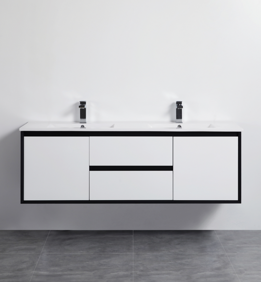 Petra Series - Colour PVC Wall Hung Vanity (DB) - 1500x460x520