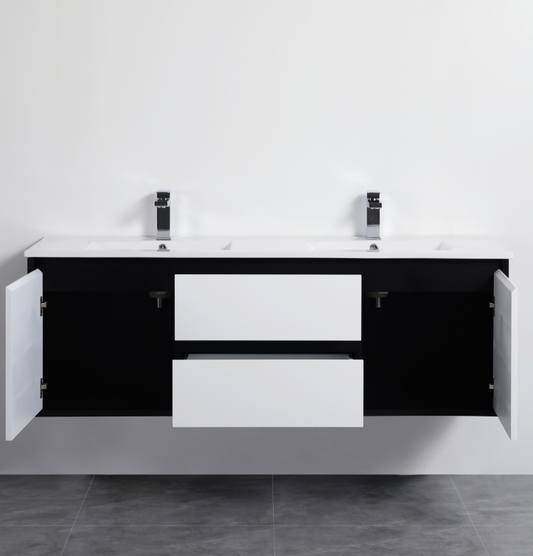 Petra Series - Colour PVC Wall Hung Vanity (DB) - 1500x460x520