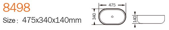 IMP-8498 Above Counter Basin