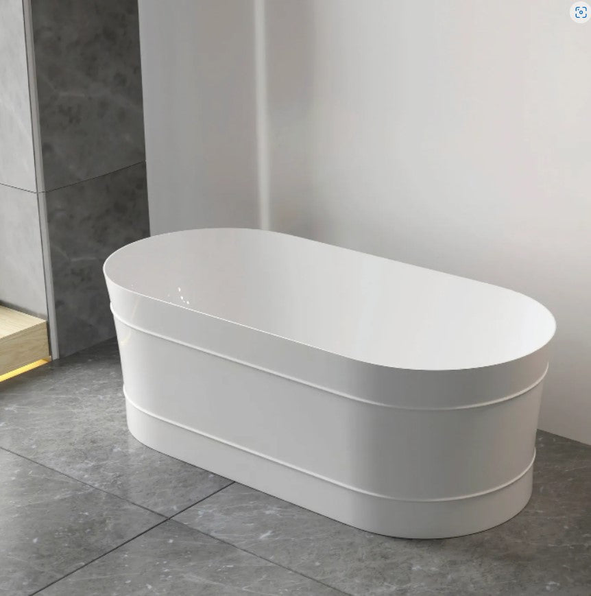 Attica Bondi 1500 Gloss White/Matte White Bath
