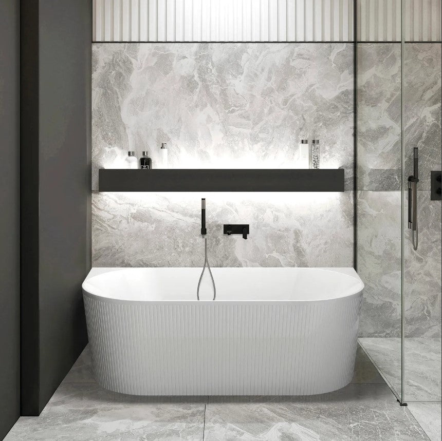 Attica Noosa 1500 Gloss White/Matte White BTW Multi-fit Bath