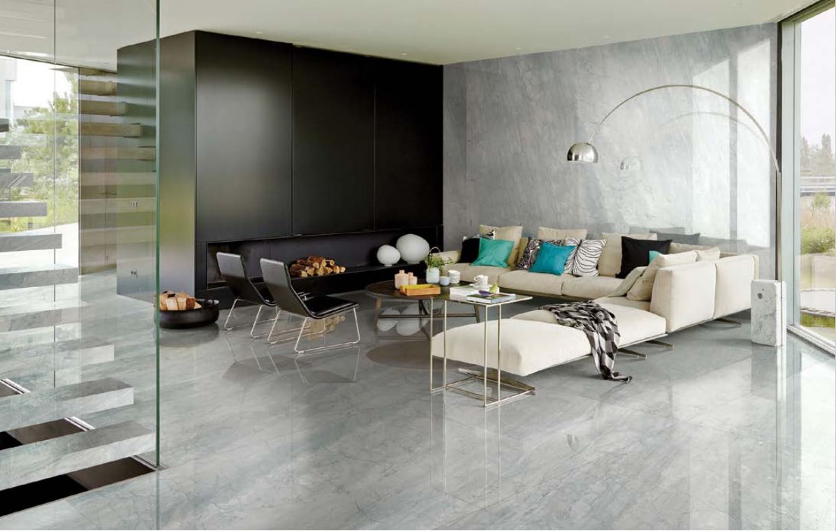 Bardiglio Polished Porcelain Tile - 3200x1600mm