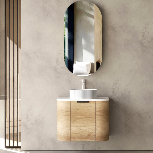 Bondi Natural Oak Curve Vanity - 600x450