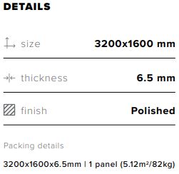 Emotion Wonder Polished Porcelain Tile - 3200x1600mm