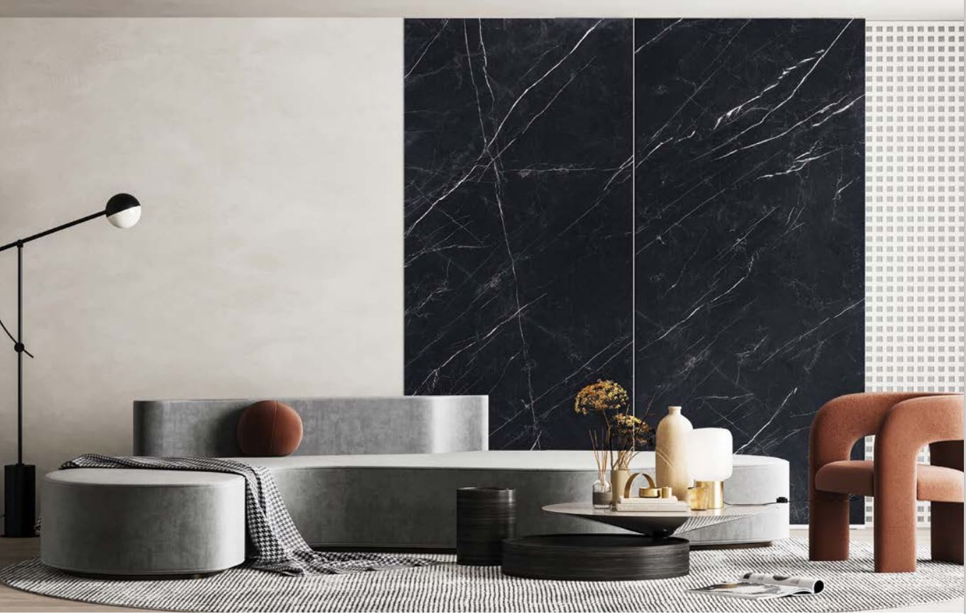 Nero Marquina Porcelain Tile - 3200x1600mm