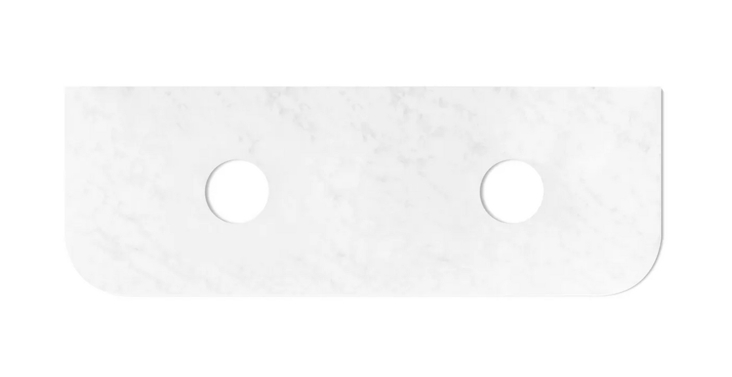 Bondi Matte White Fluted Curve Vanity - 1500x450