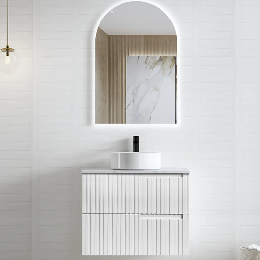 Noosa Matte White Wave Board Vanity - 750x550