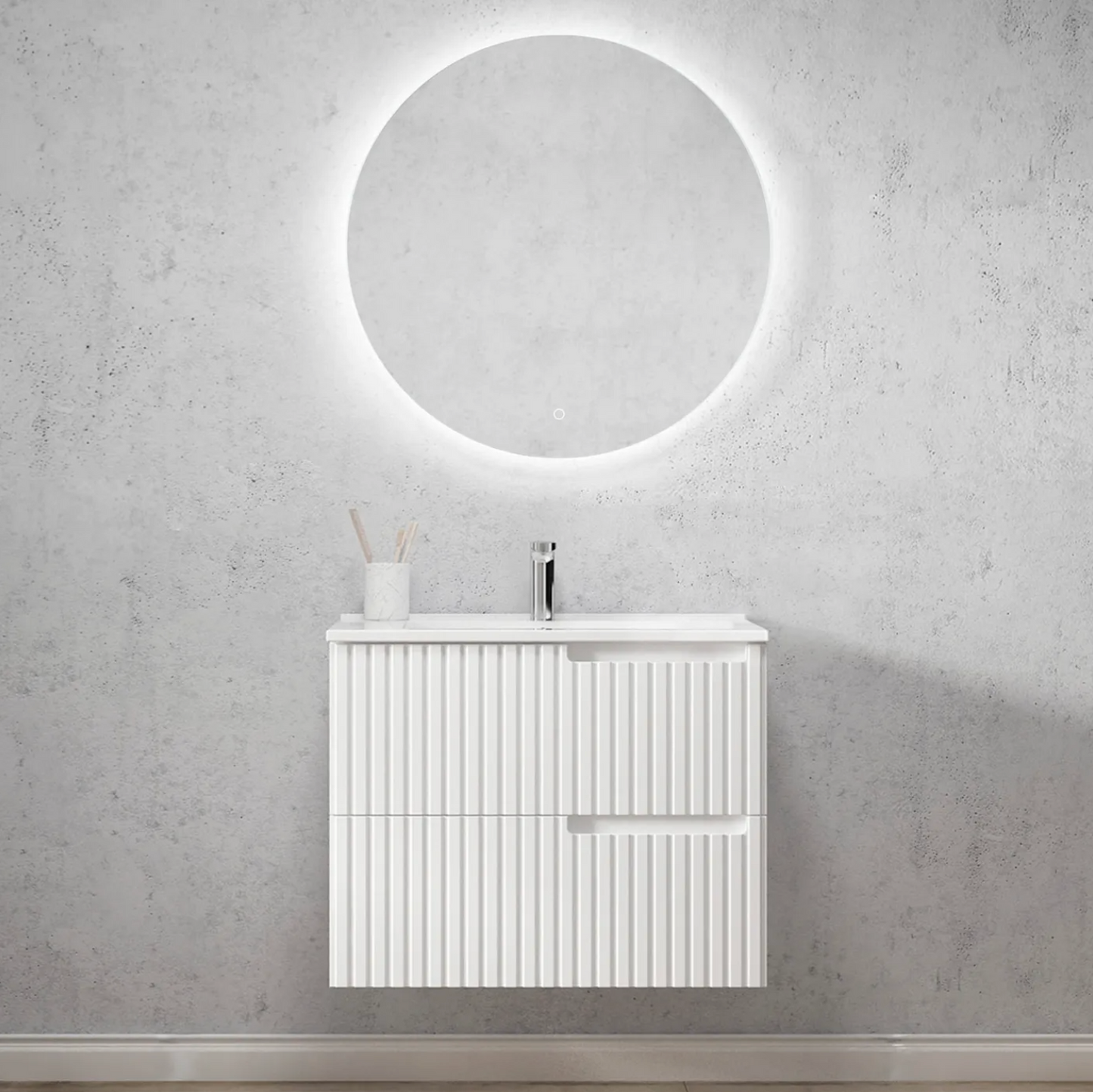 Noosa Matte White Wave Board Vanity - 750x550
