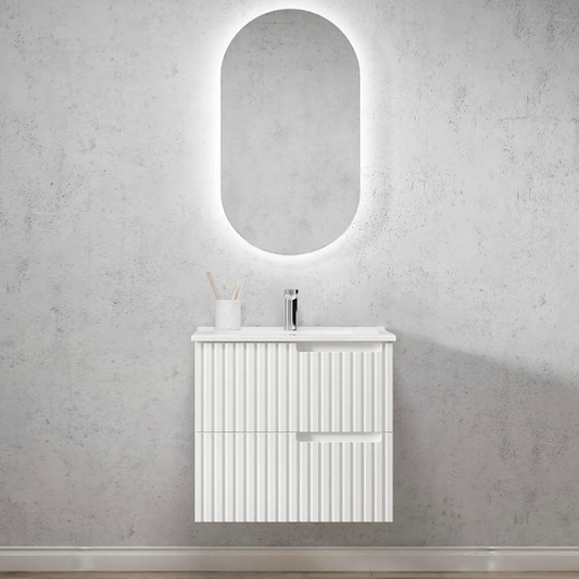Noosa Matte White Wave Board Vanity - 600x550