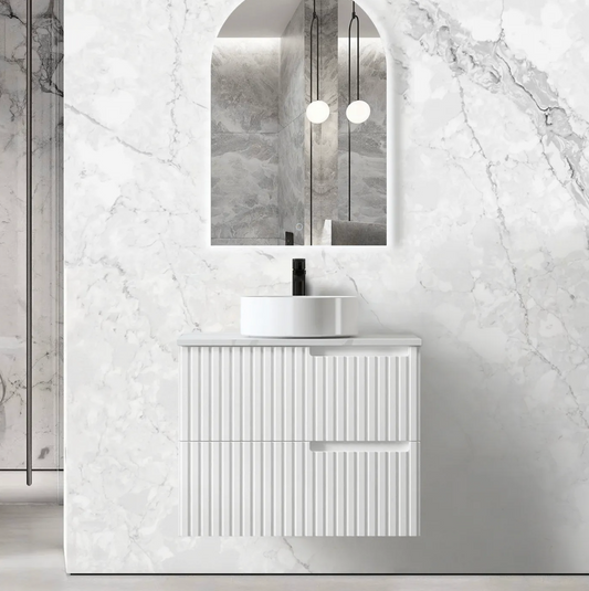 Noosa Matte White Wave Board Vanity - 750x550