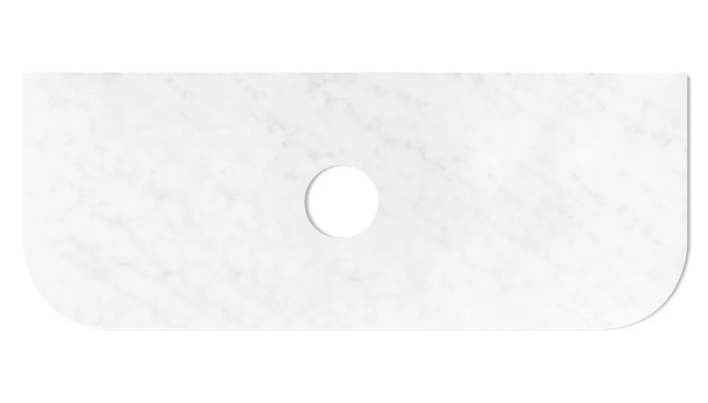 Bondi Black Oak Curve Vanity - 1200x450