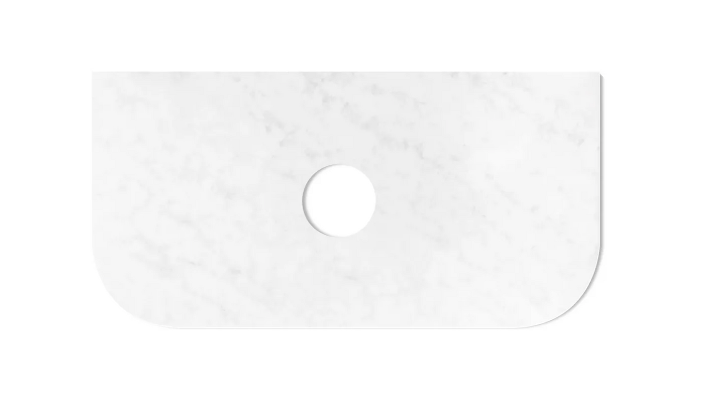 Bondi Black Oak Curve Vanity - 900x450