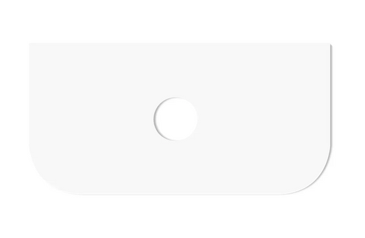 Bondi Matte White Fluted Curve Vanity - 900x450