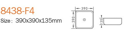 IMP-8438 F4Square Counter Basin