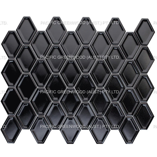 Black Matte Internal Porcelain Glazed Honeycomb