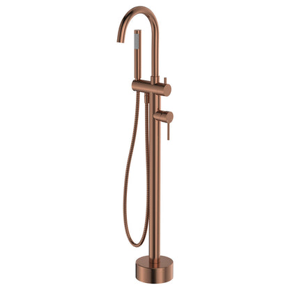 Kaya Floor Mounted Bath Mixer With Hand Shower