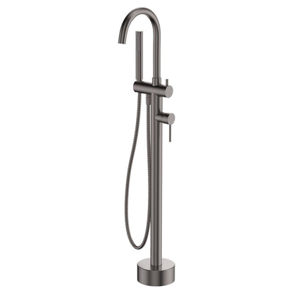 Kaya Floor Mounted Bath Mixer With Hand Shower