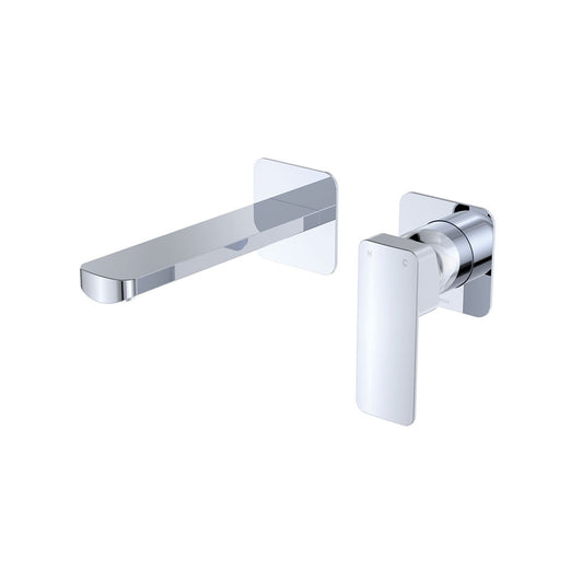 Tono Basin/Bath Wall Mixer Set - Square Plates