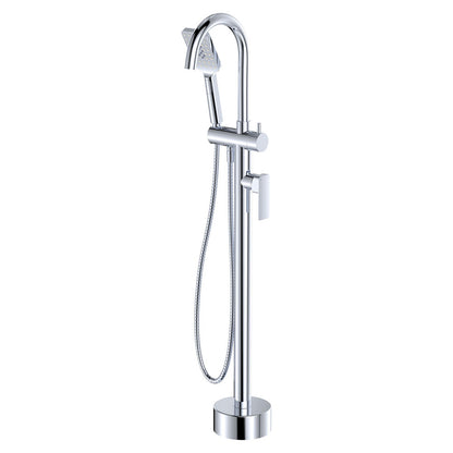 Tono Floor Mounted Bath Mixer With Hand Shower