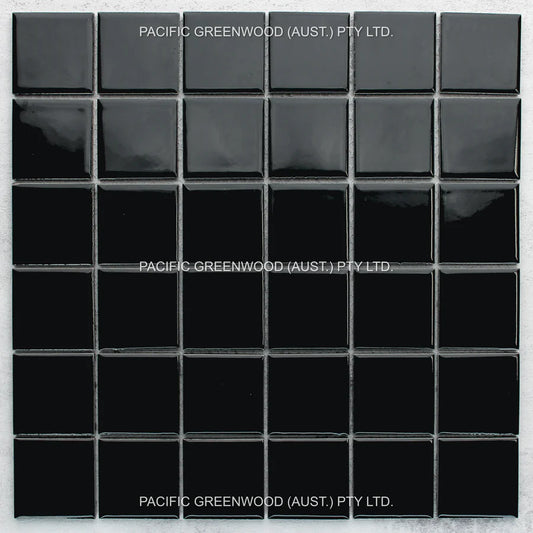 Black Gloss Porcelain Glazed Square