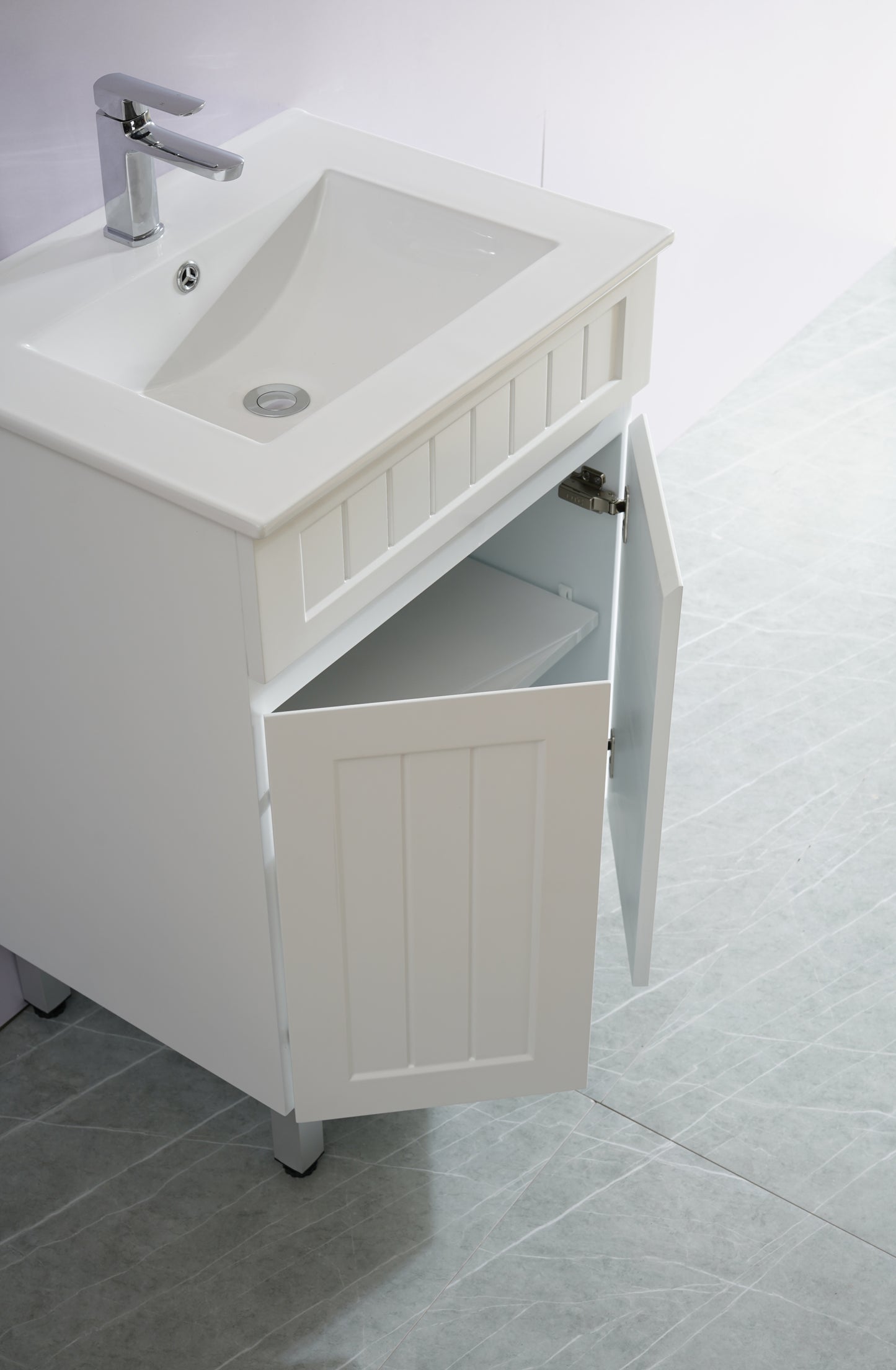 Acacia Freestanding PVC Vanity - 600mm Slim