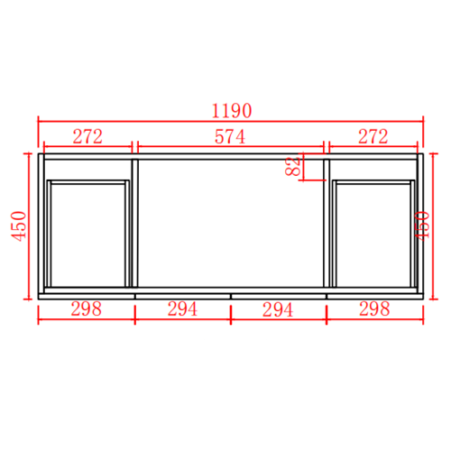 Acacia Freestanding PVC Vanity - 1200mm