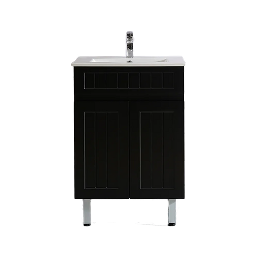 Acacia PVC Vanity - Matte Black (Freestanding)