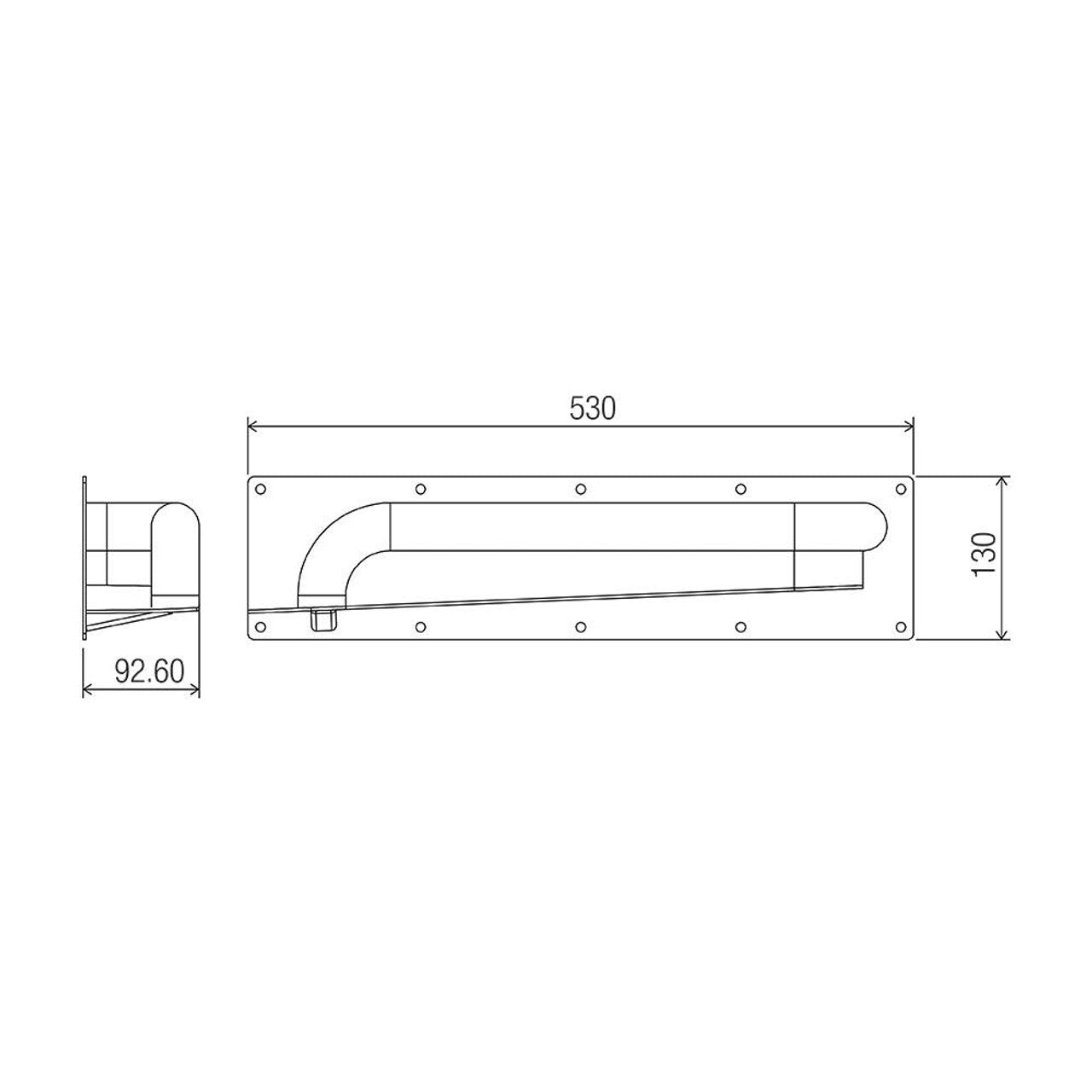 Anti-Ligature Horizontal Grab Rail