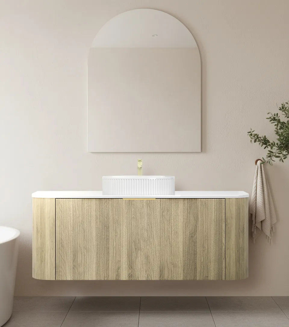 Artis S Fluted Vanity - Classic Oak (Wall Hung)