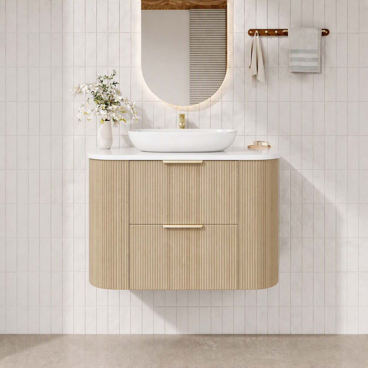 Artis D Vanity - Classic Oak (Wall Hung)