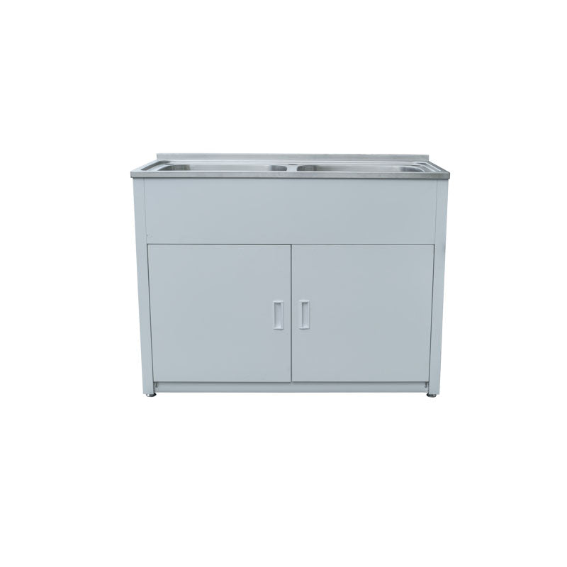 Traditionell 90L Double Bowl Laundry Tub & Cabinet
