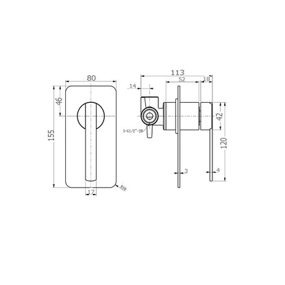 Litcht Shower/Bath Mixer