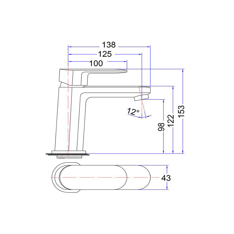 Oval Basin Mixer