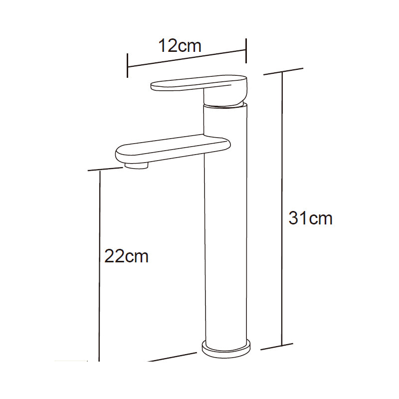 Oval Tower Basin Mixer